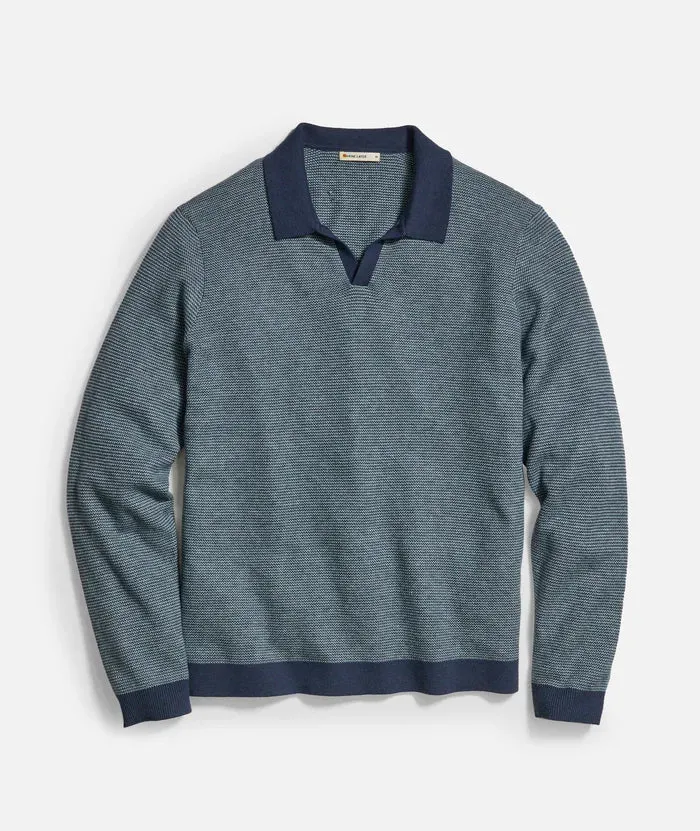 Marine Layer Liam Sweater  Polo Long Sleeve