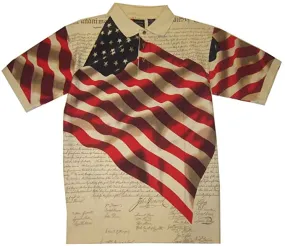 Men's Patriotic Flag Knit Shirt,      Style# BENJI39