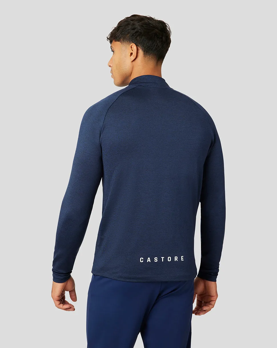 Men's Peacoat Marl Ore Capsule 1/4 Zip - Stylish Athletic Pullover for Men, Performance Layer