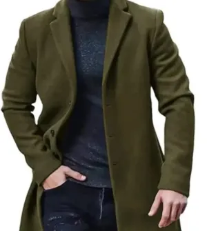 Men's Thickened Tweed Coat Jacket