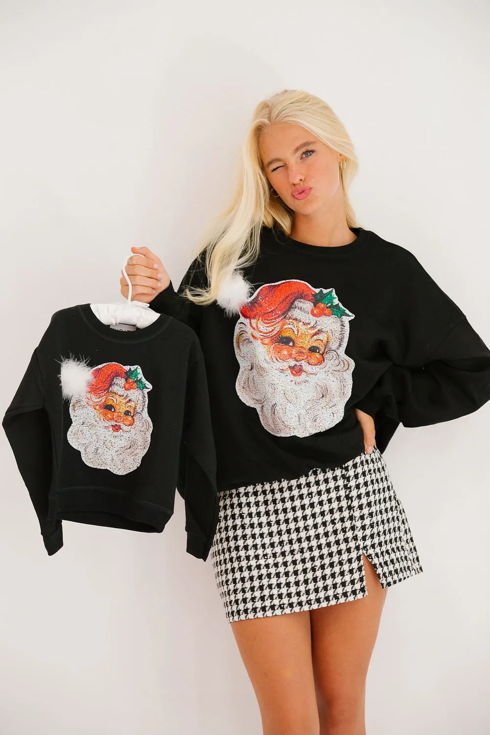 MINI KIDS JOLLY SANTA BLACK PULLOVER