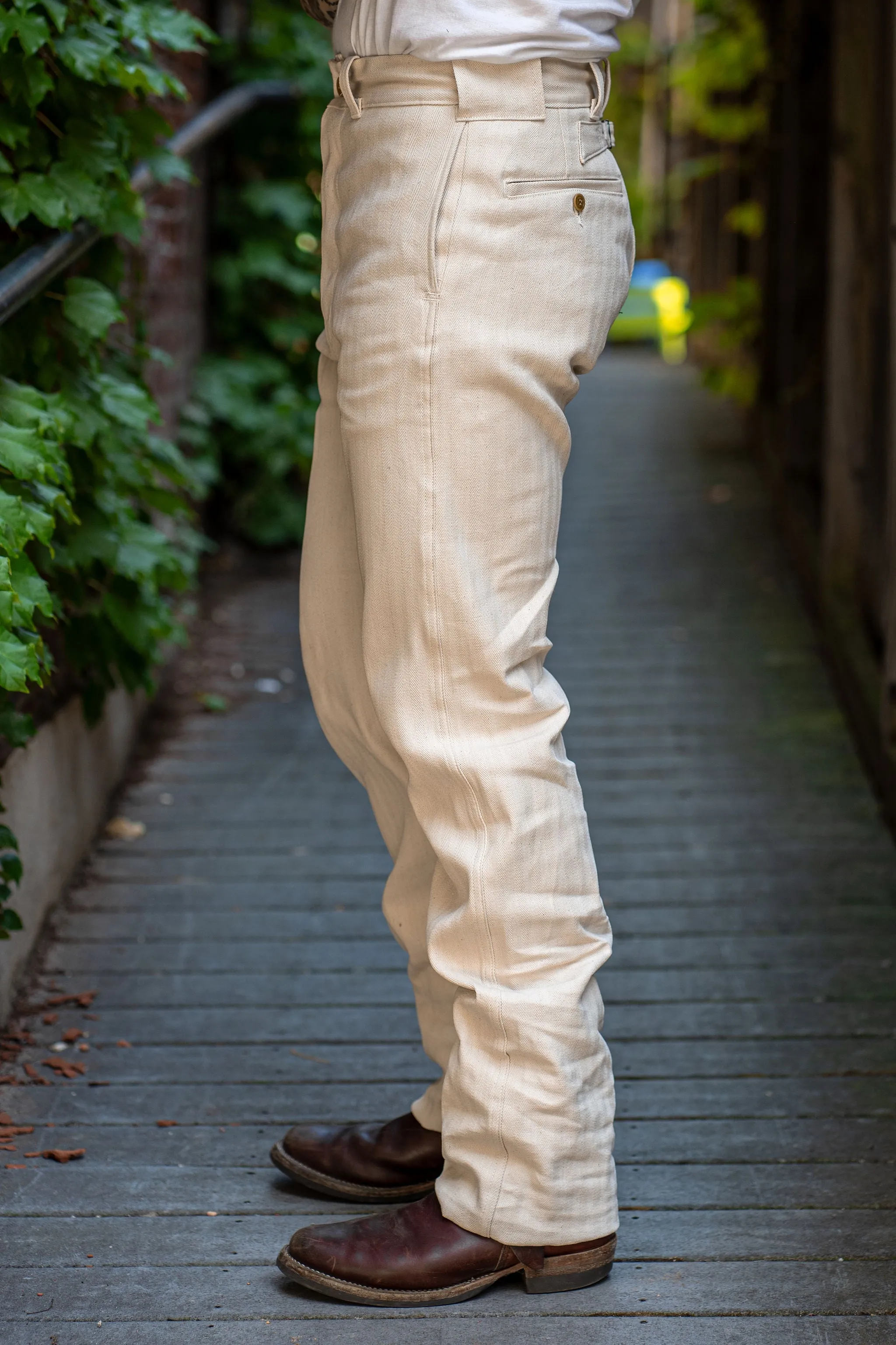 Mister Freedom Sportman Chinos - Ivory HBT