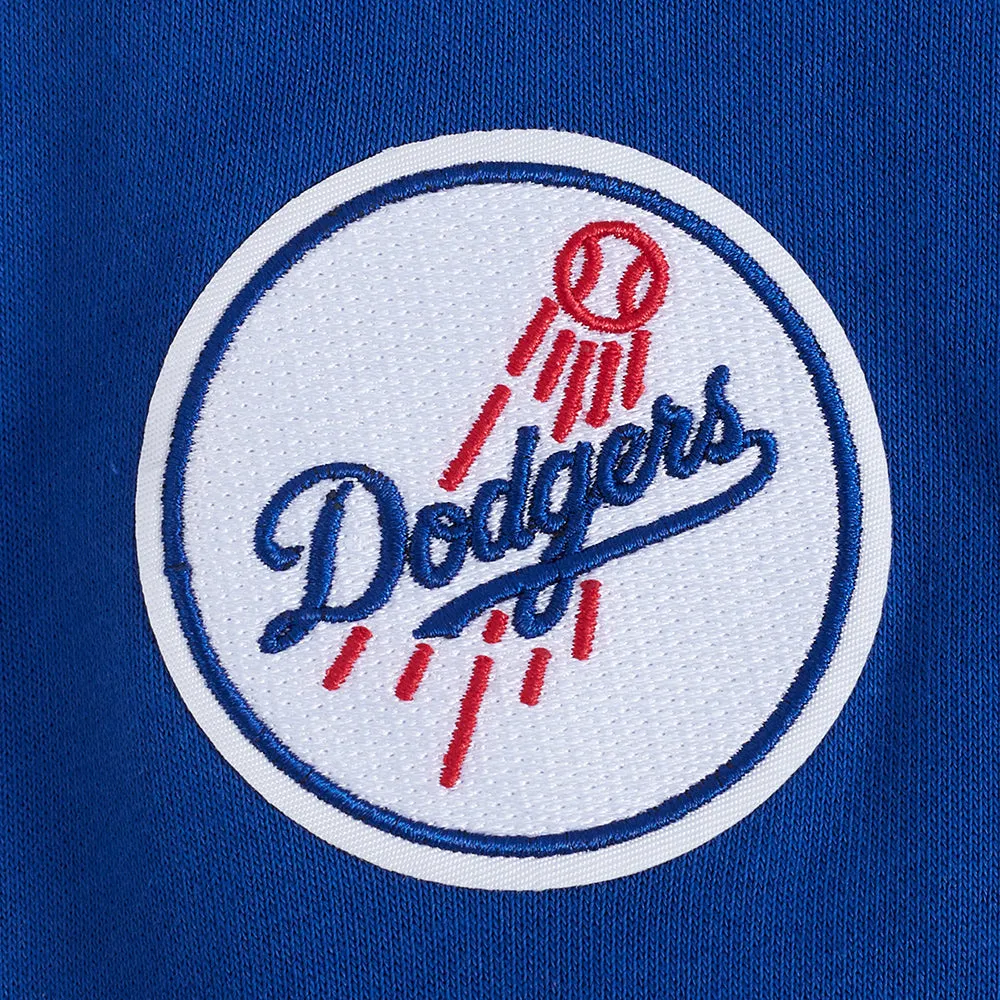 MLB LOS ANGELES DODGERS SUGAR SKULL WOMEN'S FLC CROPPED PO HOODIE (DODGER BLUE)