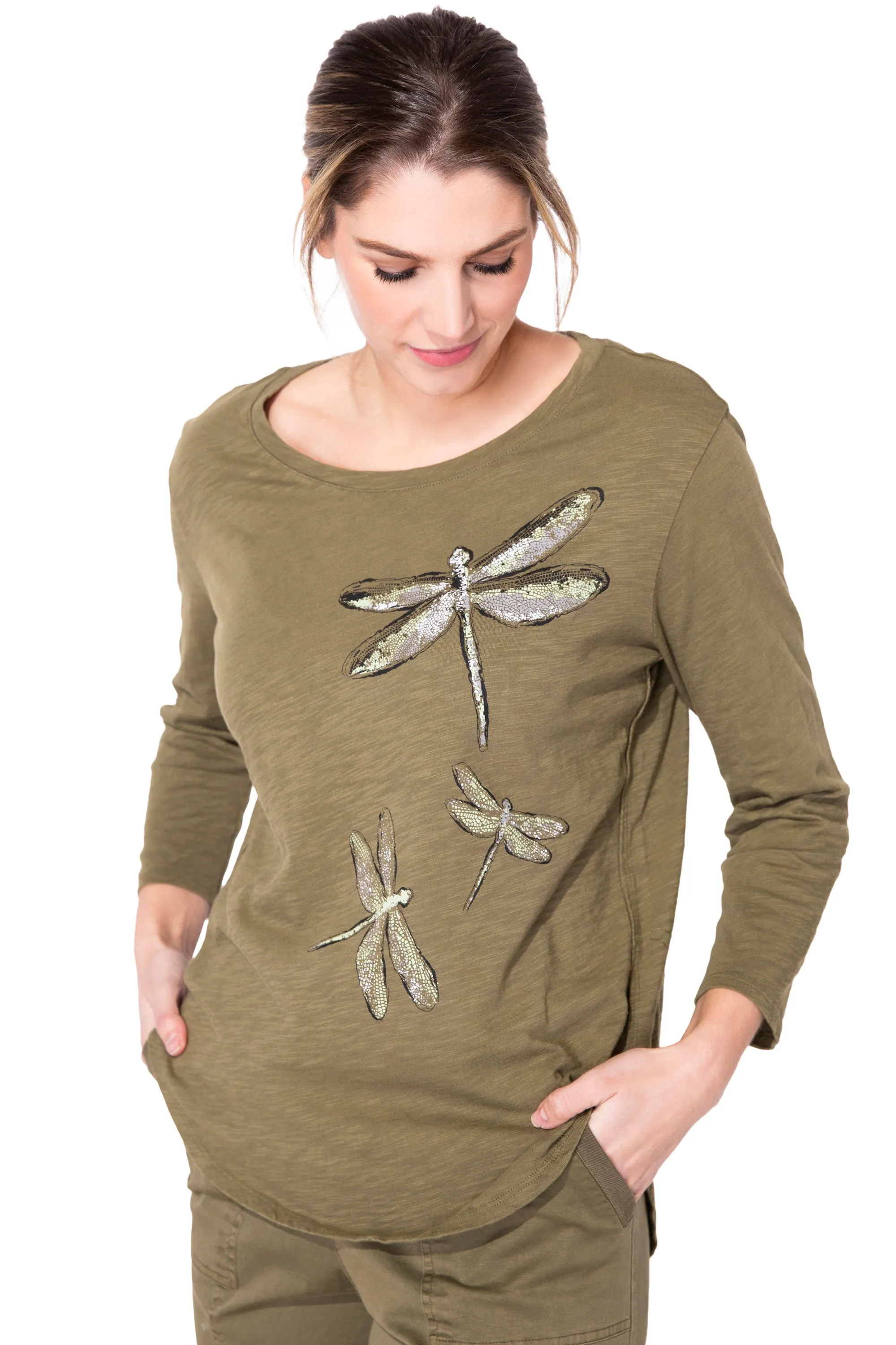 Mosaic Dragonflies Hi-Lo Tee