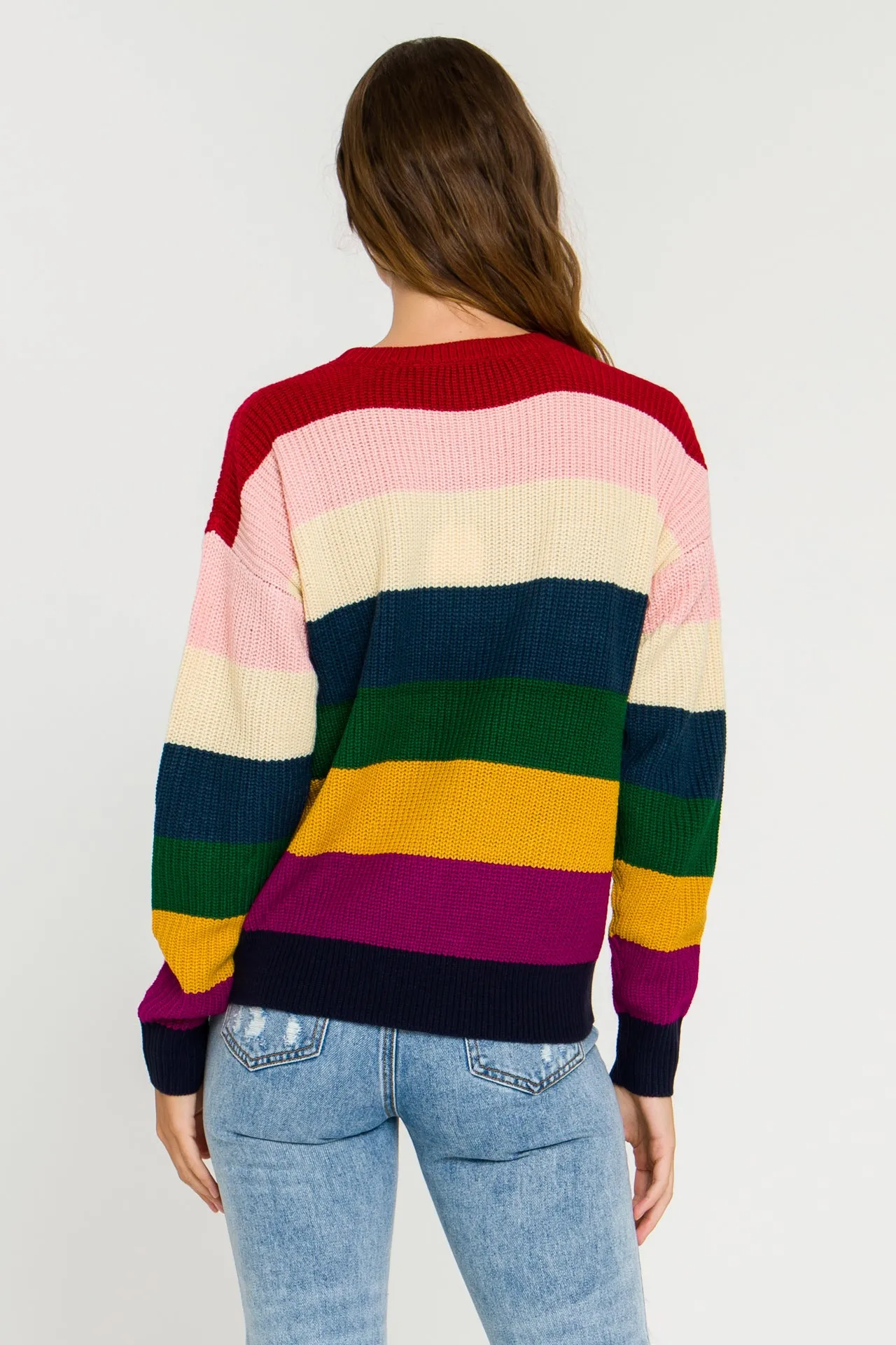 Multi-Colored Stripe Sweater