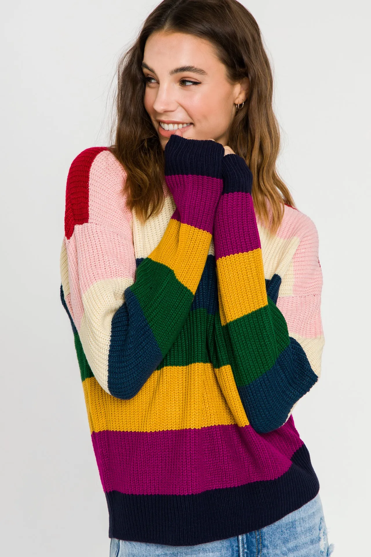 Multi-Colored Stripe Sweater