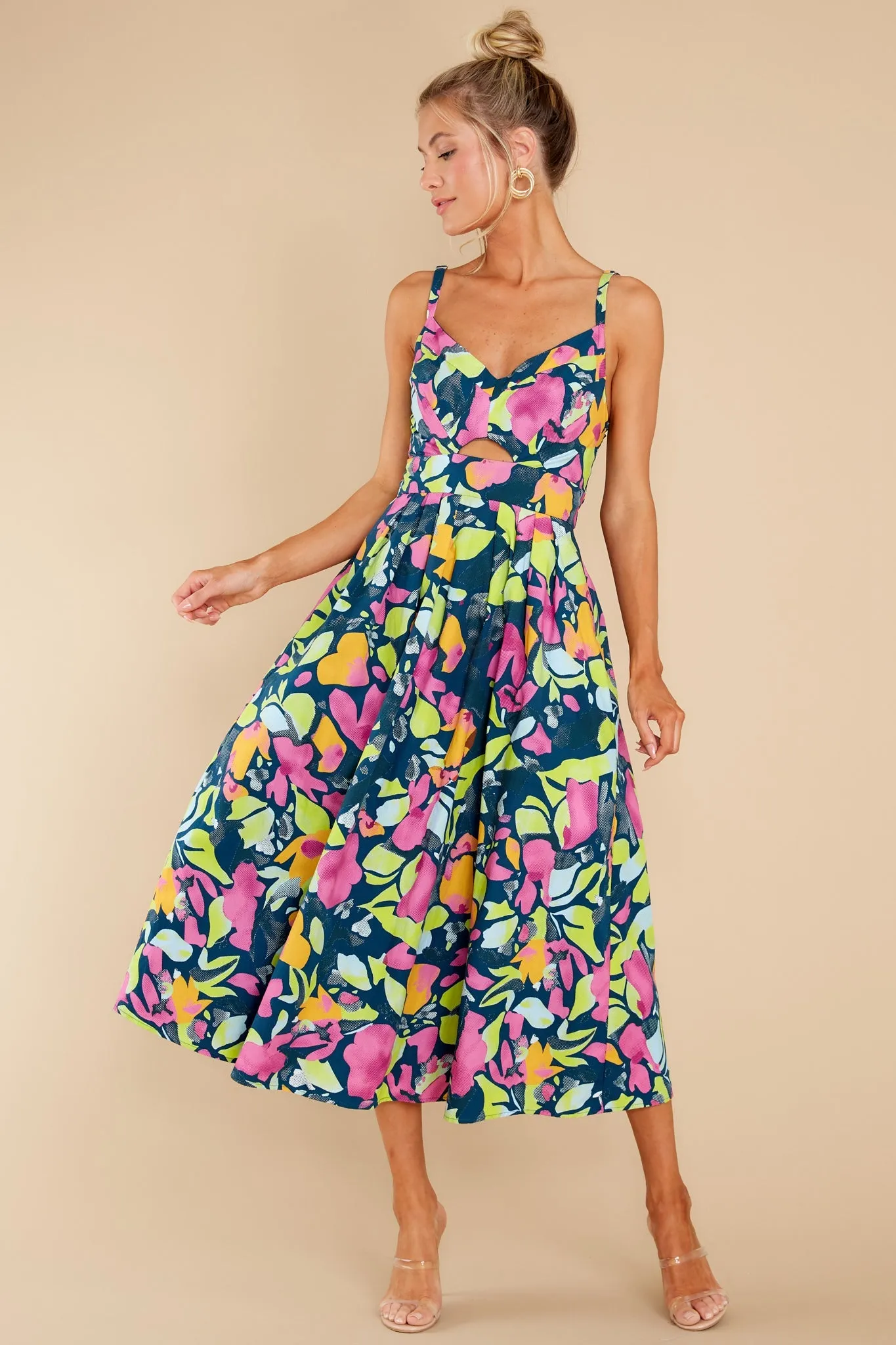 Natalie Vibrant Floral Dress