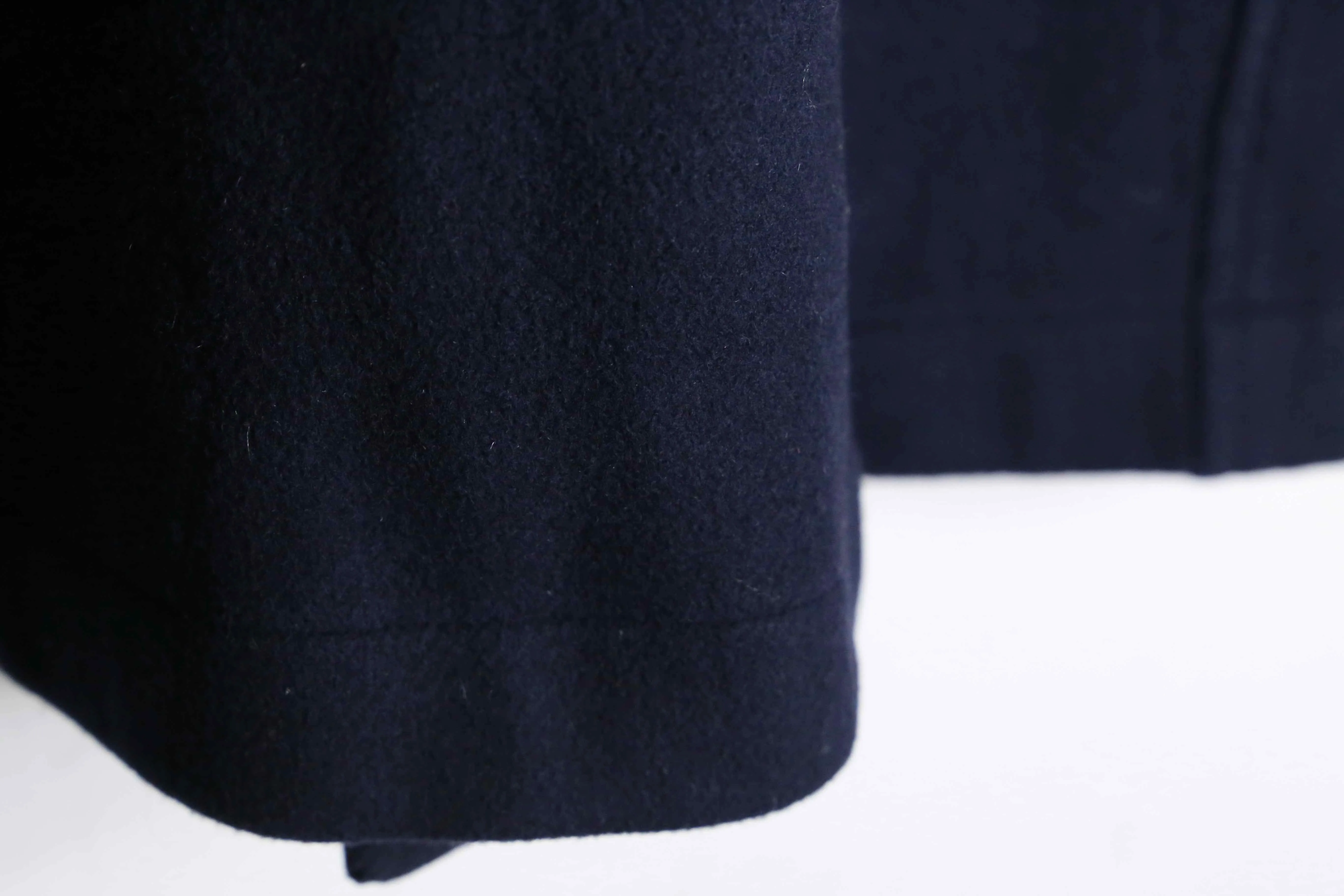 navy wool deformation duffle coat