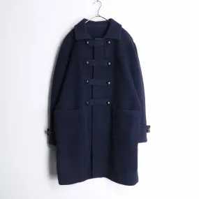 navy wool deformation duffle coat