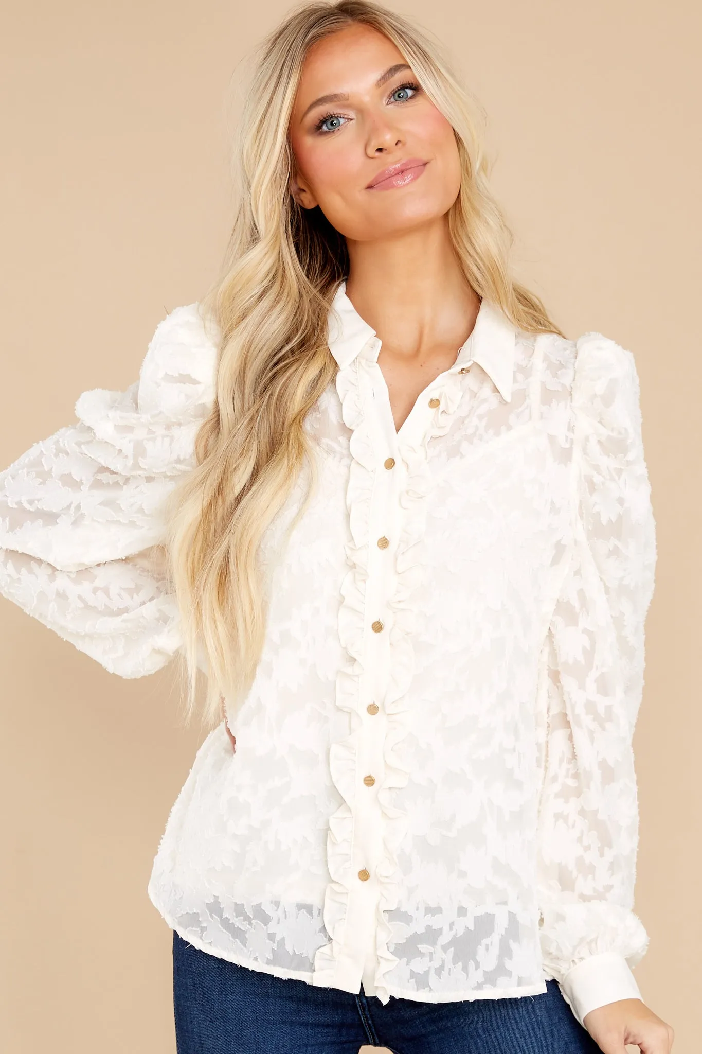 Noticeable Charm Ivory Top