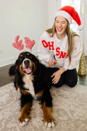 OH SNAP GINGERBREAD WHITE PULLOVER