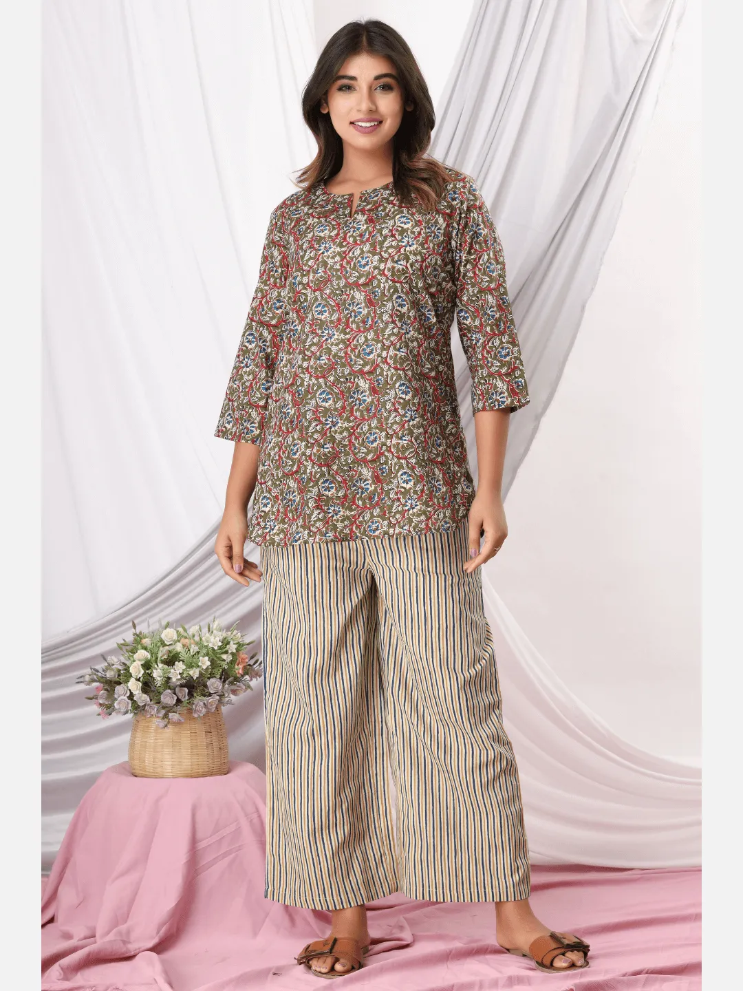 Olive  cotton Loungewear