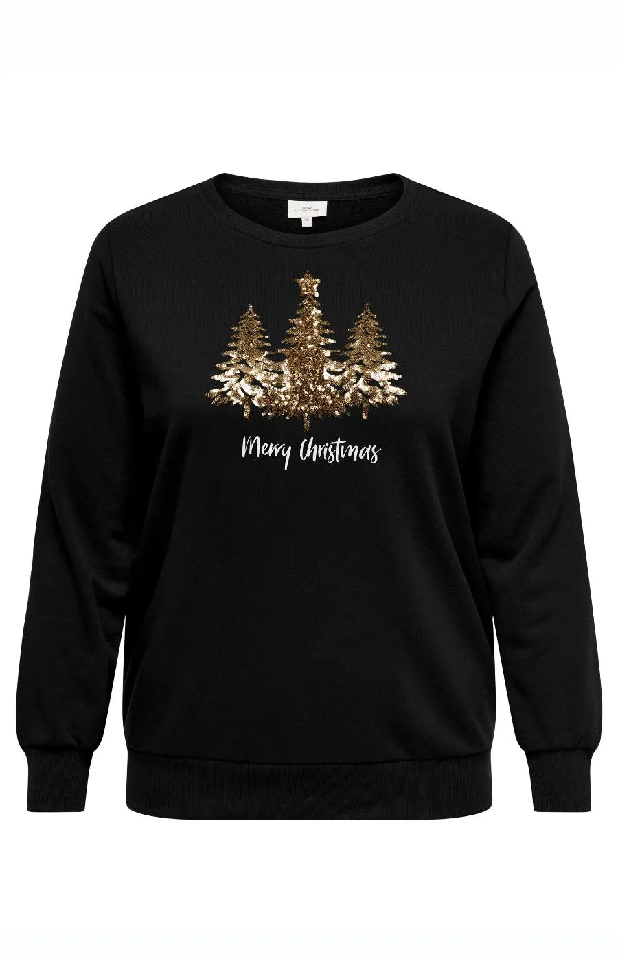 Only Carmakoma Gold X-Mas Tree Sweatshirt