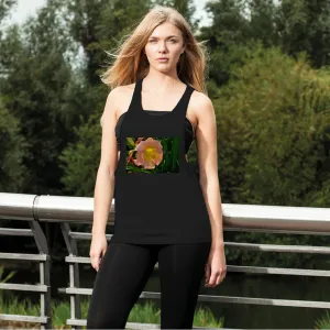 Orange Flower Women's Loose Racerback Tank Top