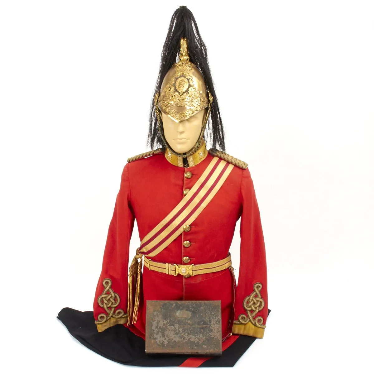 Original British Carbineers Officer Uniform Set with Victorian Era Helmet