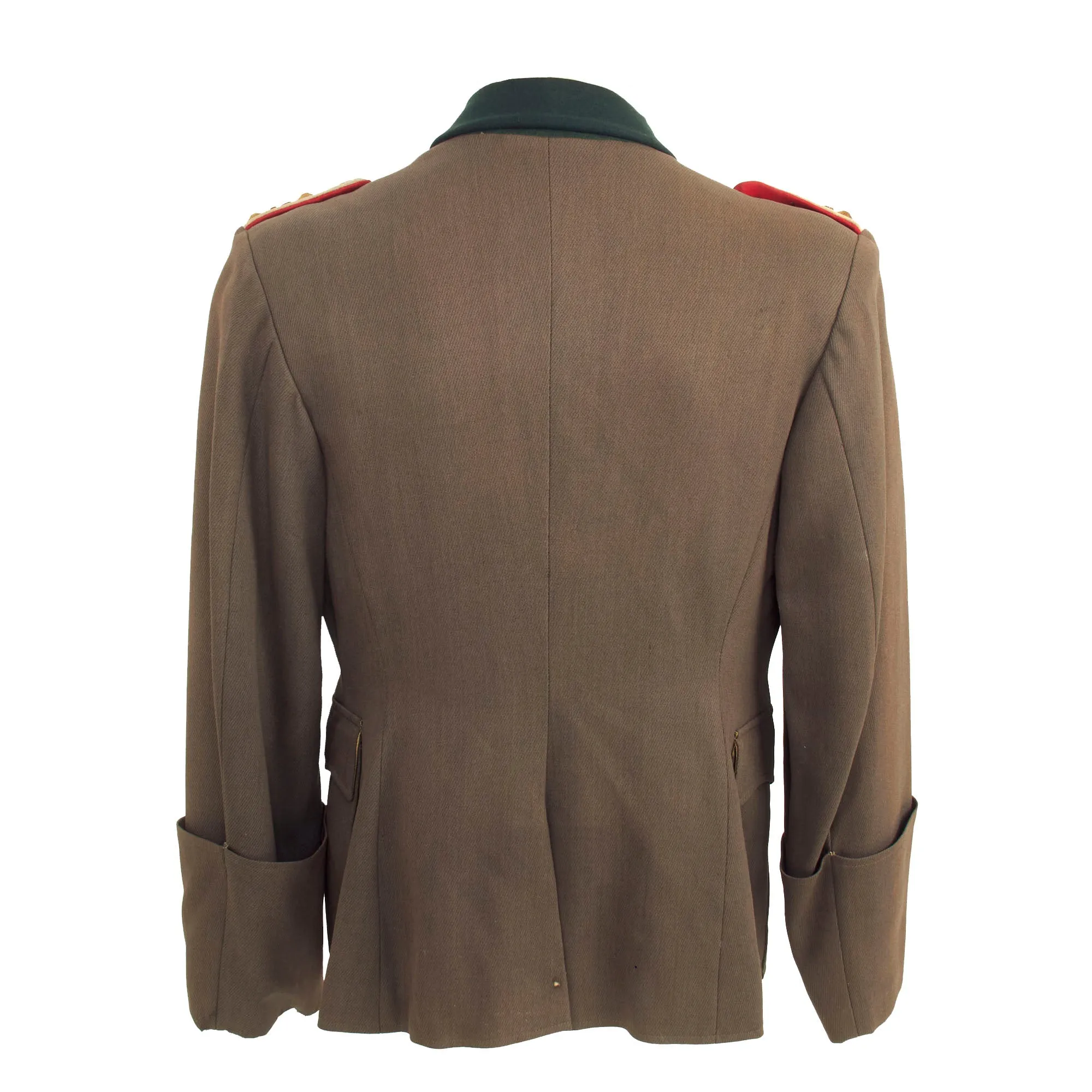 Original German WWII Heer Artillery Hauptmann Officer's M36 Field Tunic with Medal Bar, KVKI, and Silver Wound Badge