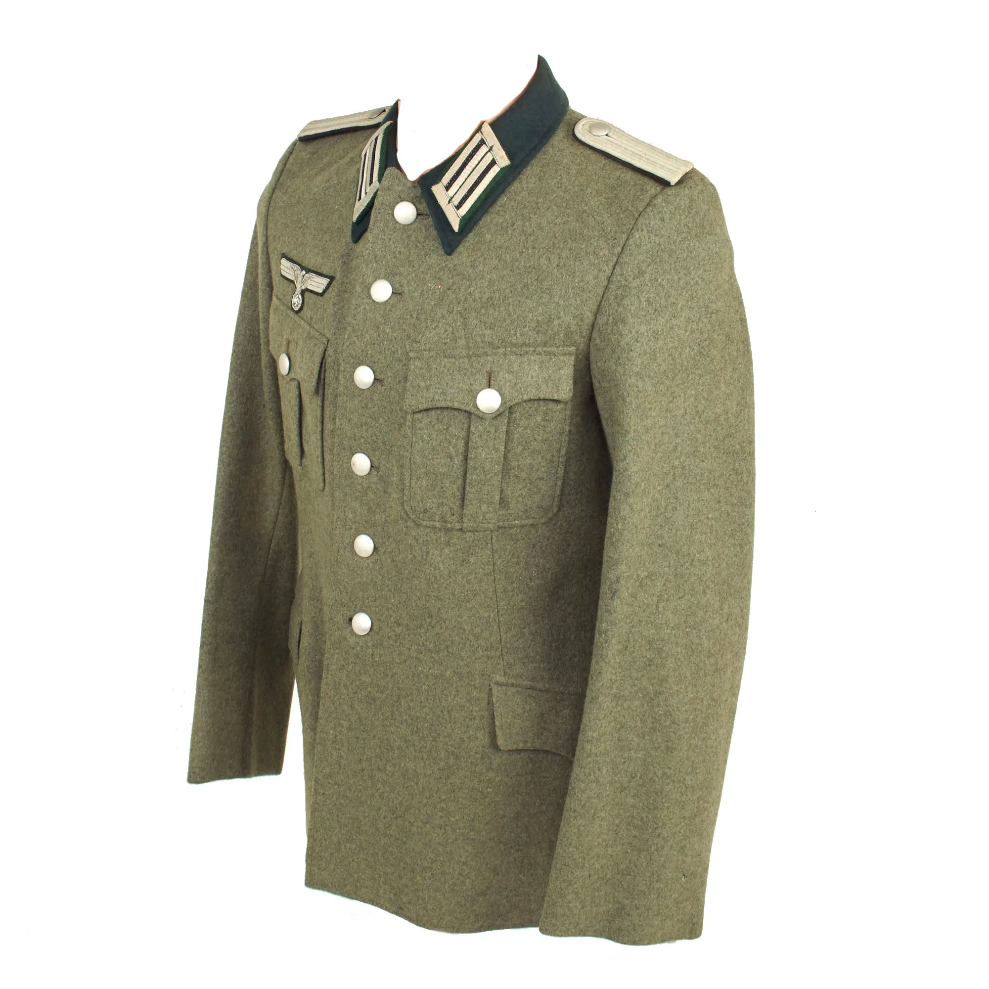 Original German WWII Heer Pioneer Combat Engineer Leutnant Officer's M36 Field Uniform Tunic