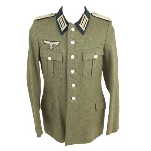 Original German WWII Heer Pioneer Combat Engineer Leutnant Officer's M36 Field Uniform Tunic