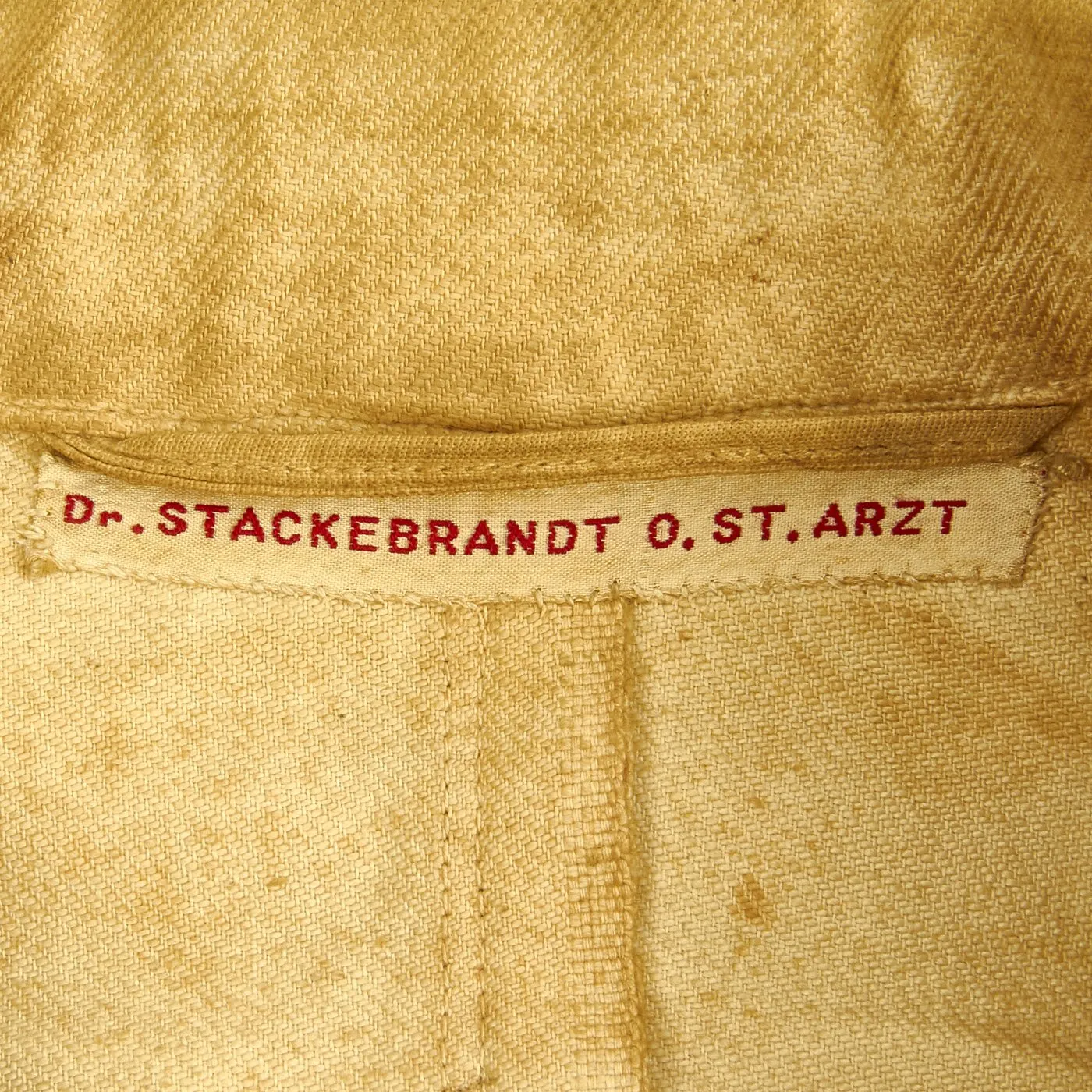 Original German WWII Heer Stabsarzt Staff Surgeon Named Summer Tunic