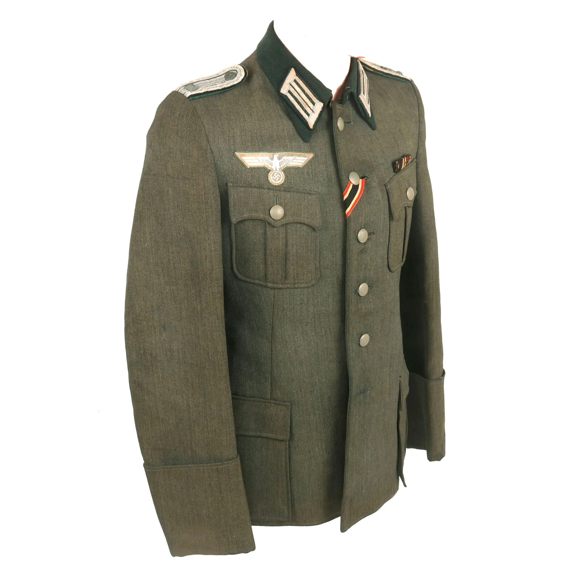 Original German WWII Heeresverwaltung Army Technical Services Administration M36 Dienstrock Uniform Tunic with Trousers