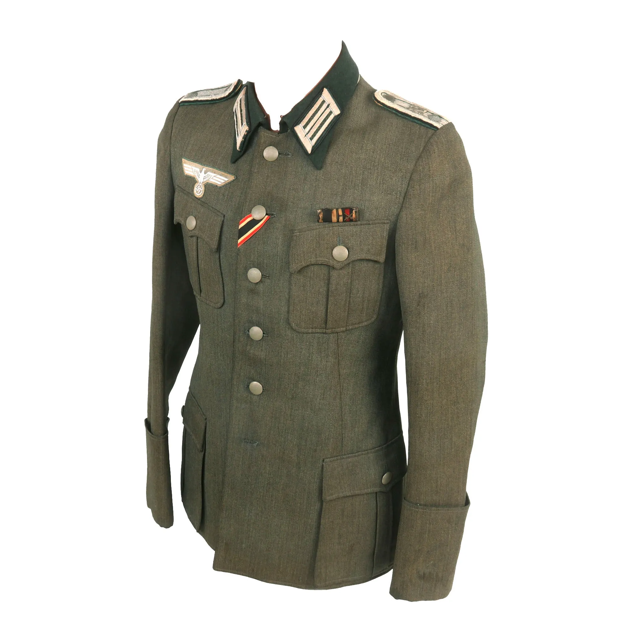 Original German WWII Heeresverwaltung Army Technical Services Administration M36 Dienstrock Uniform Tunic with Trousers