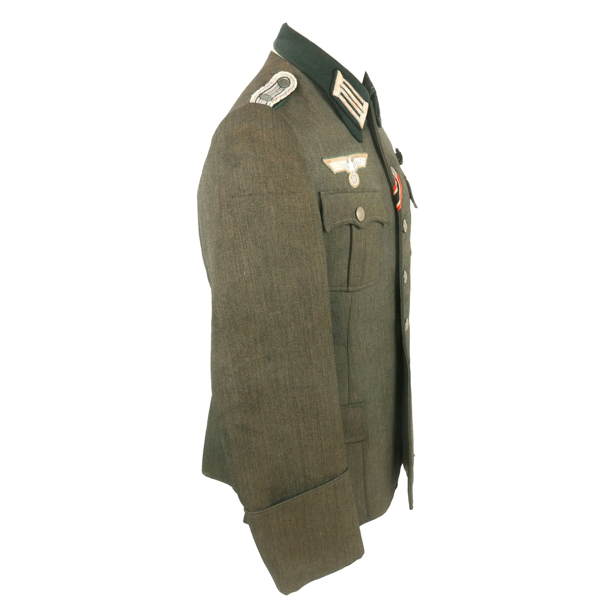 Original German WWII Heeresverwaltung Army Technical Services Administration M36 Dienstrock Uniform Tunic with Trousers