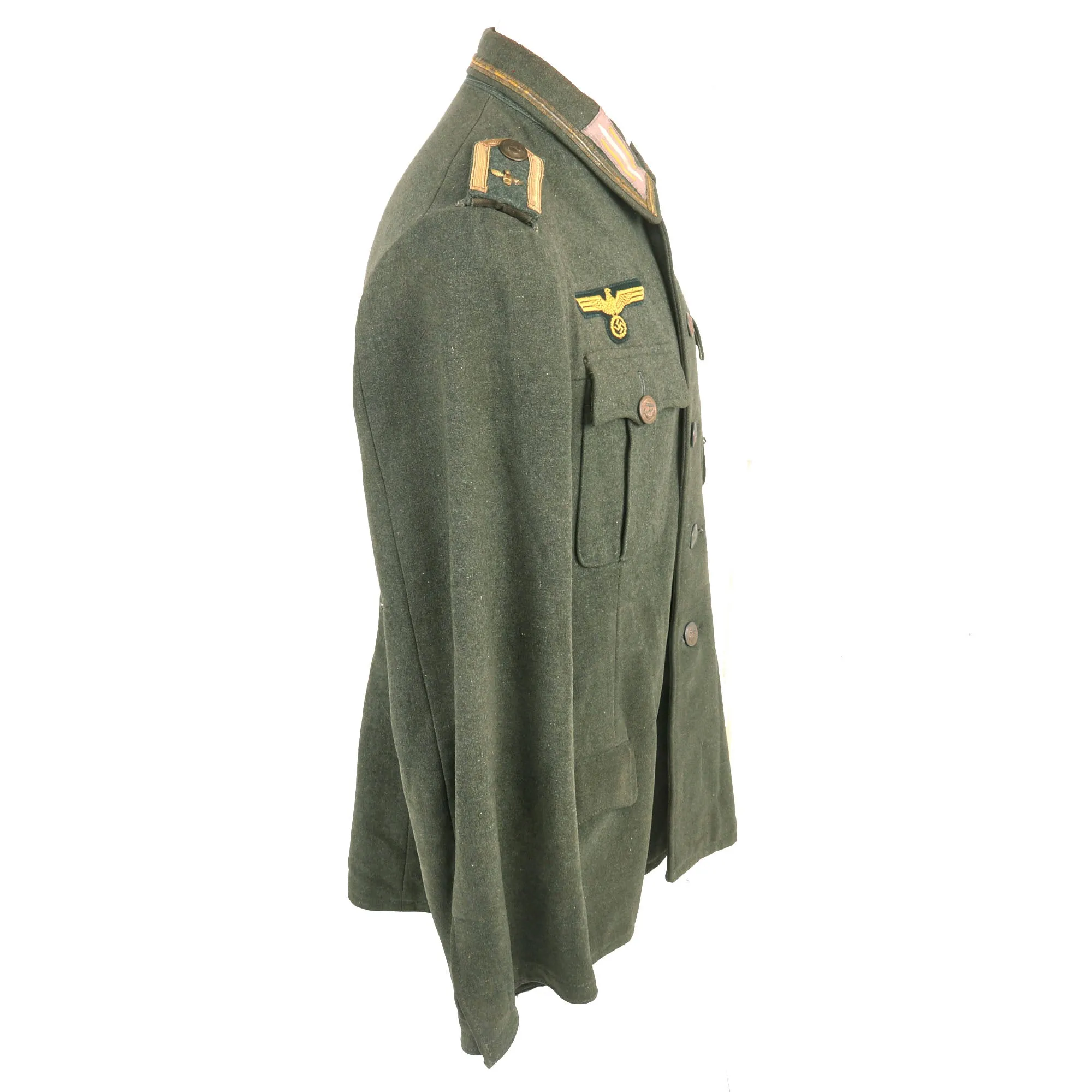 Original German WWII Kriegsmarine Coastal Artillery MarineArtillerieMaat NCO Uniform Tunic with Faded Markings