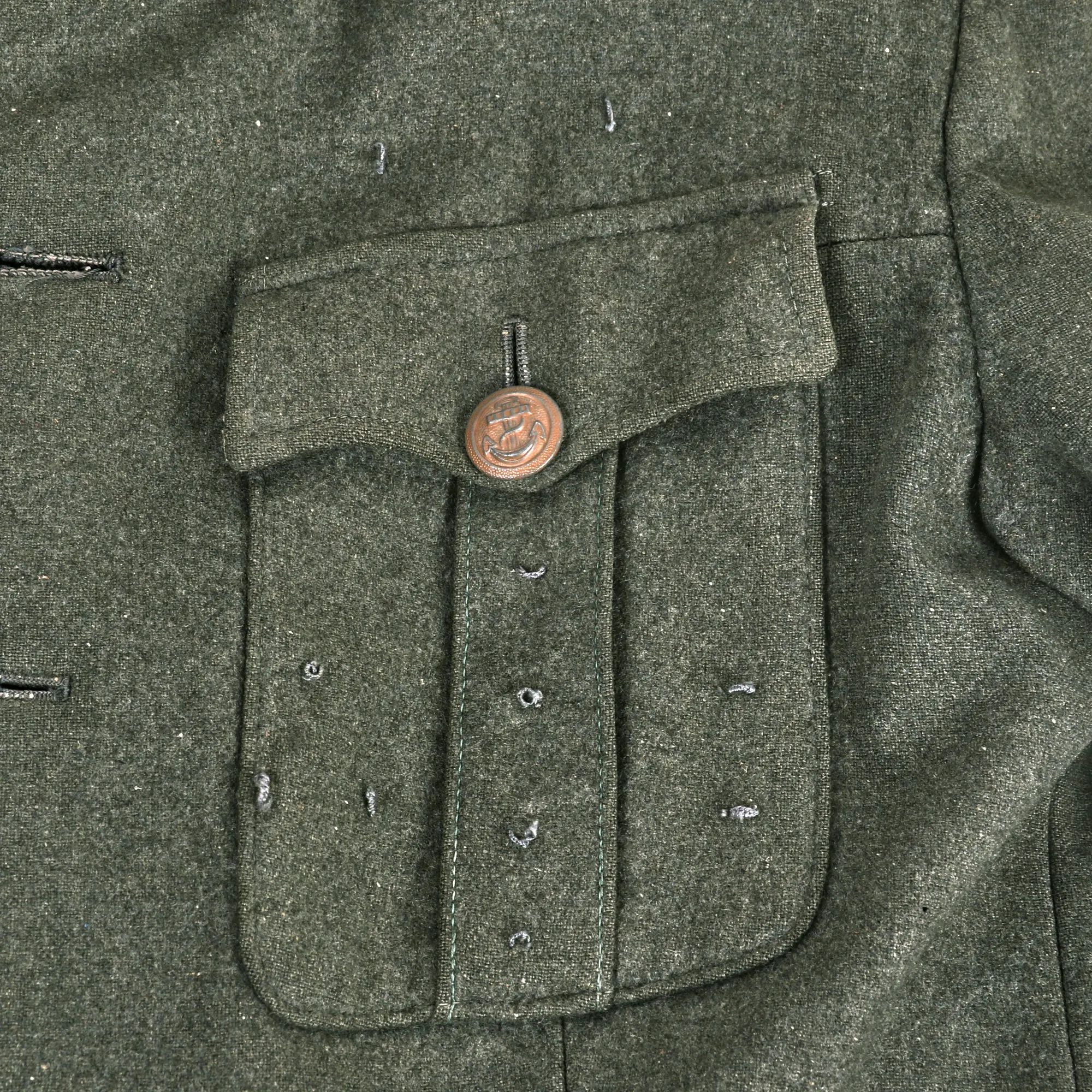 Original German WWII Kriegsmarine Coastal Artillery MarineArtillerieMaat NCO Uniform Tunic with Faded Markings