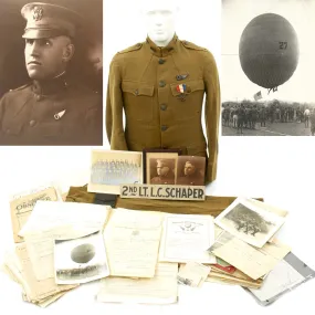 Original U.S. WWI Army Balloon Officer Named Grouping - AEF Army Air Service