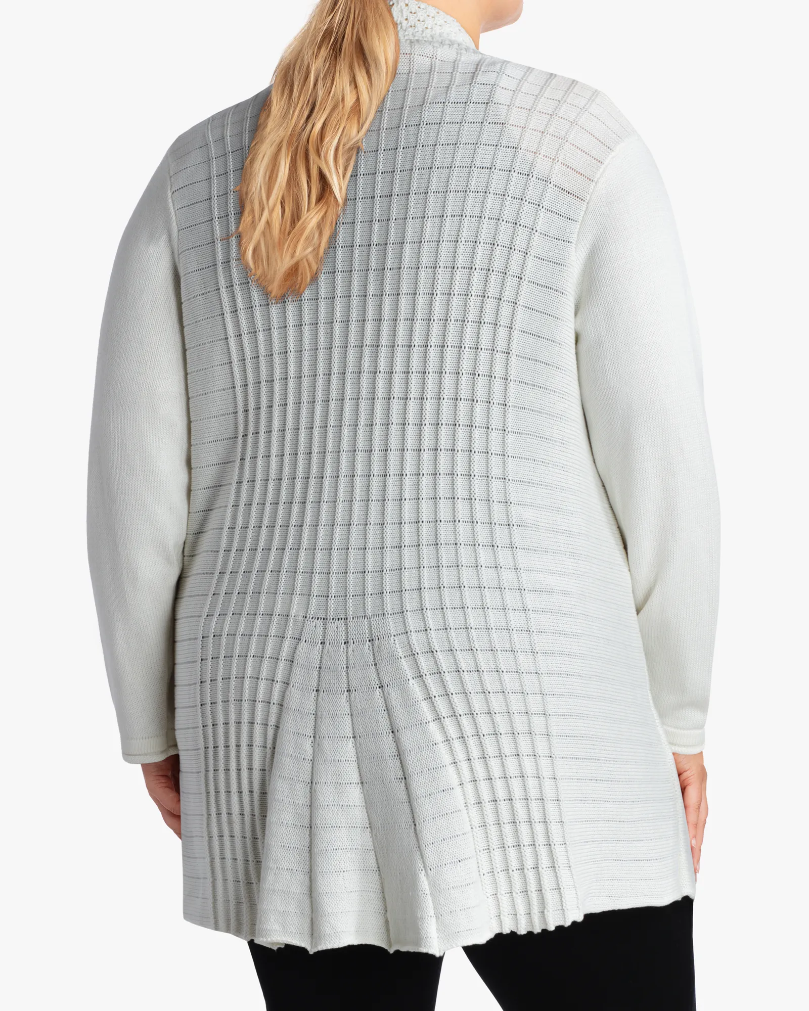 Oxana Accordion Pleat Cardigan | Ivory