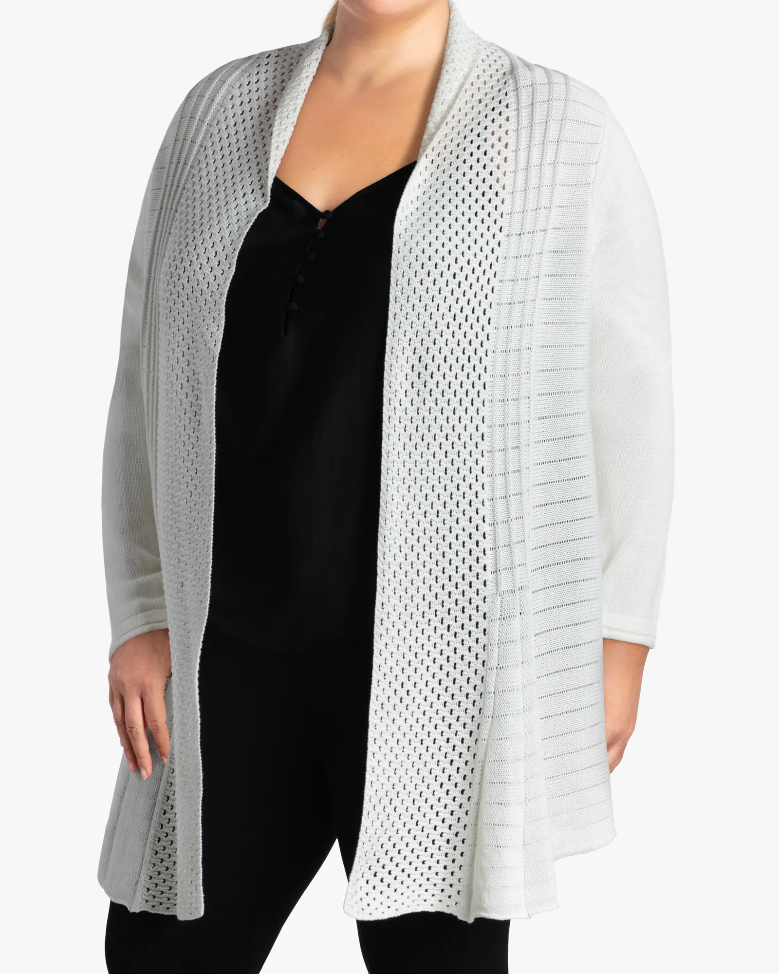 Oxana Accordion Pleat Cardigan | Ivory