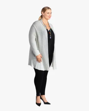 Oxana Accordion Pleat Cardigan | Ivory