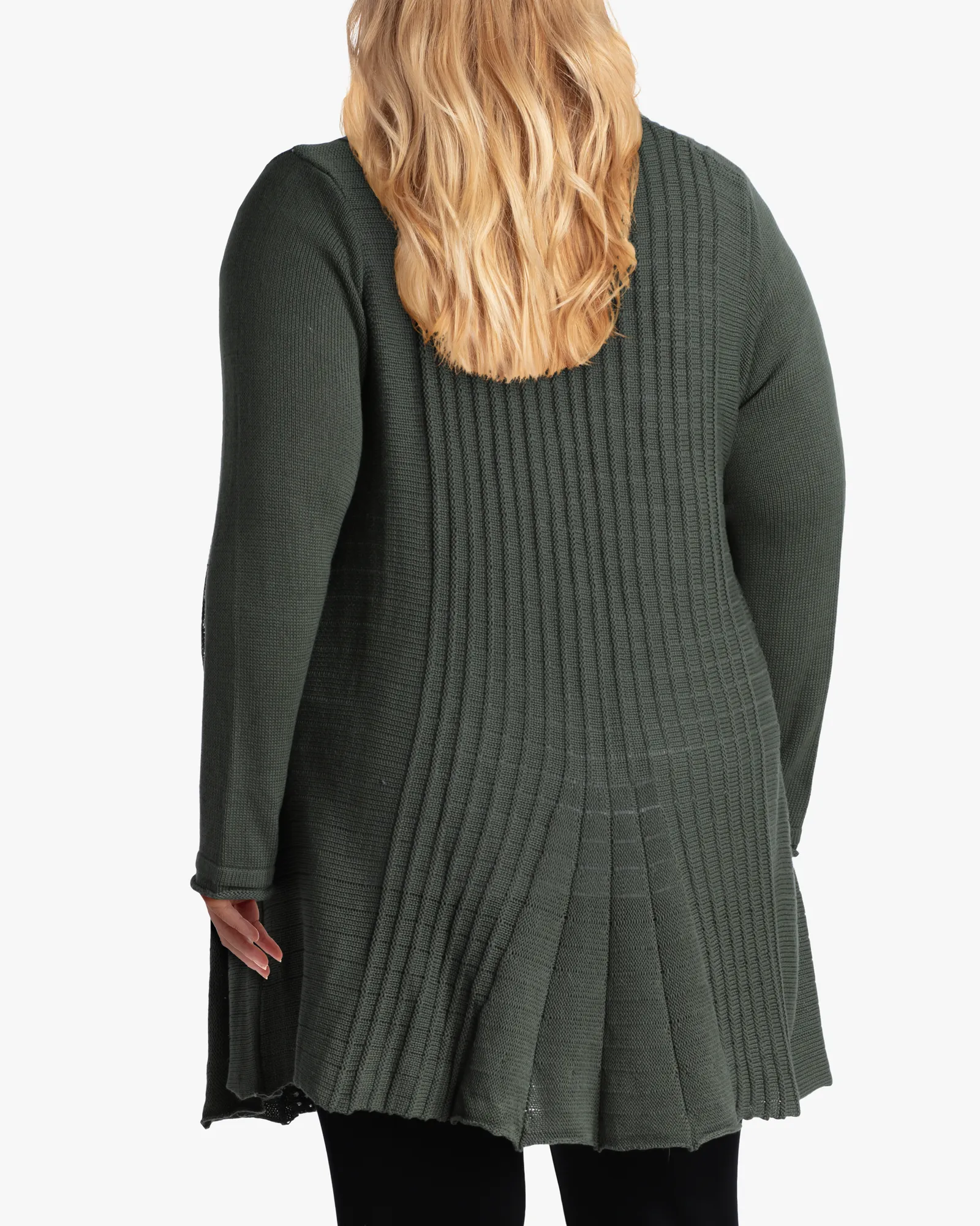 Oxana Accordion Pleat Cardigan | Olive Green