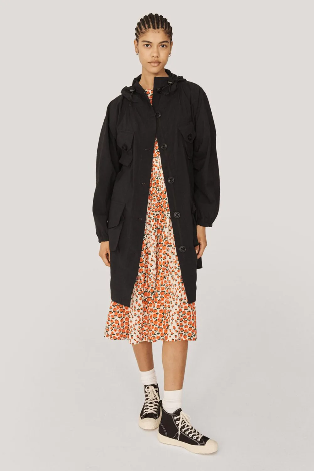 Pala Poncho Hooded Coat