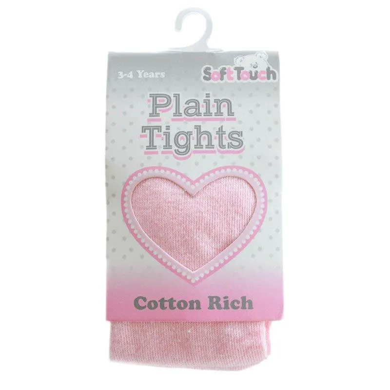 PLAIN PINK COTTON TIGHTS (NB-12 YEARS)