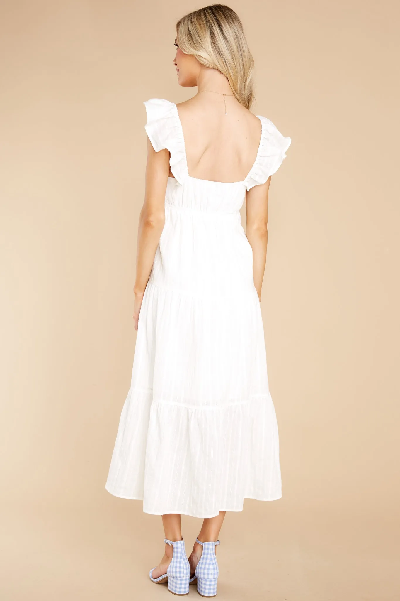 Play For Love White Midi Dress