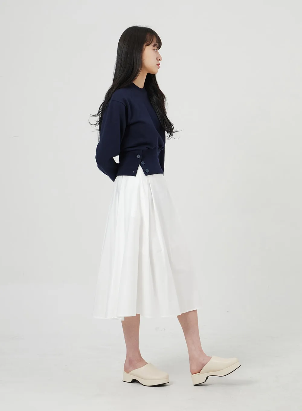 Pleated Maxi Skirt OF322