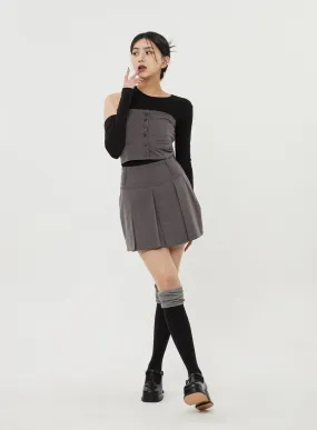 Pleated Mini Skirt BF314