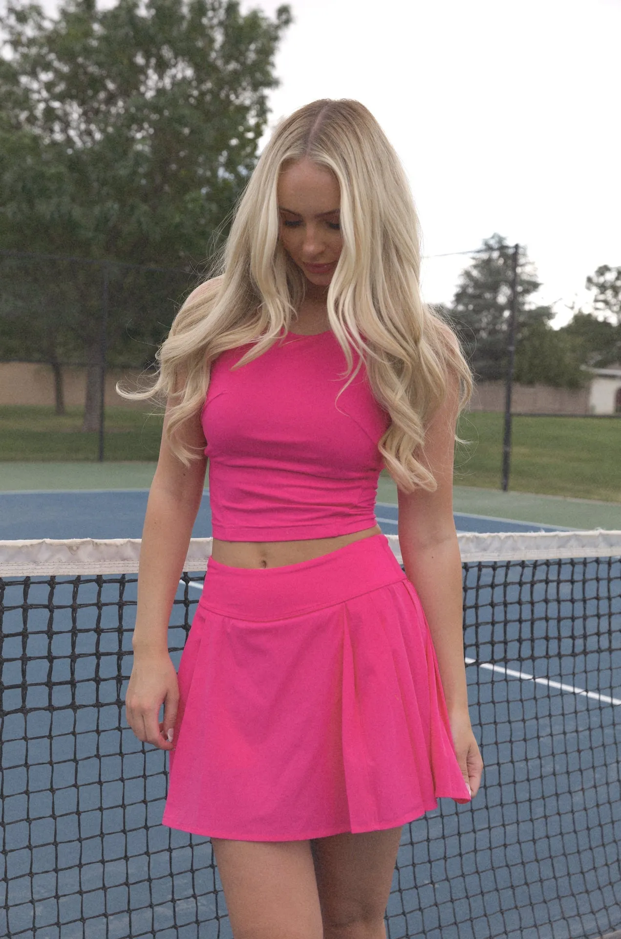 Pleated Tennis Skirt - Pink