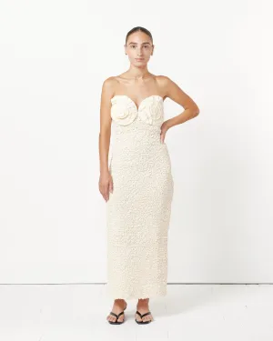 Popcorn Mona Maxi Dress in Cream