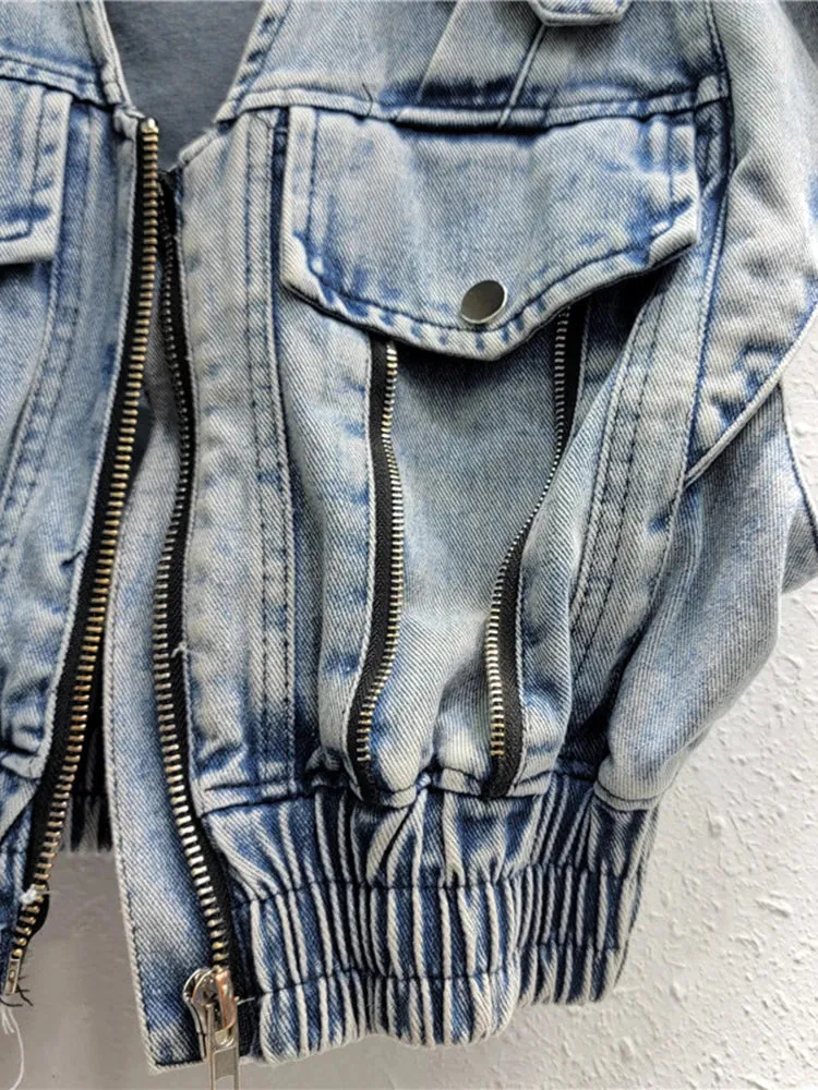 Pre Order:  Retro Blue Washed Denim Vest