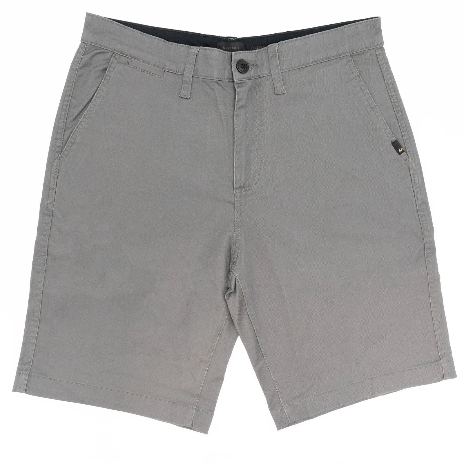 Quiksilver Mens Stretch Cotton Chinos Classic Casual 5-Pocket Summer Shorts in 3 Grey Colours