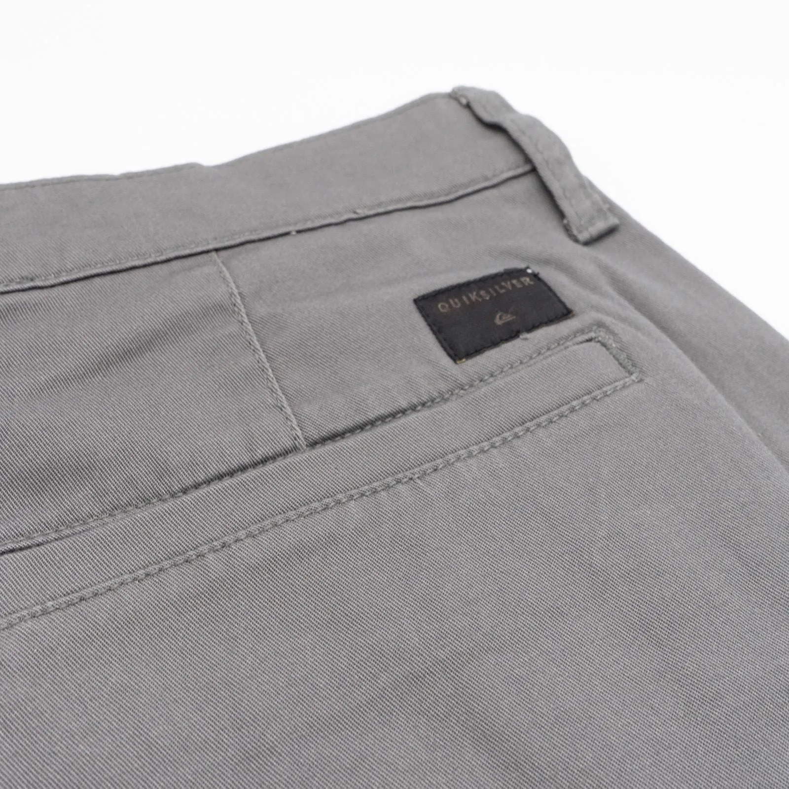 Quiksilver Mens Stretch Cotton Chinos Classic Casual 5-Pocket Summer Shorts in 3 Grey Colours