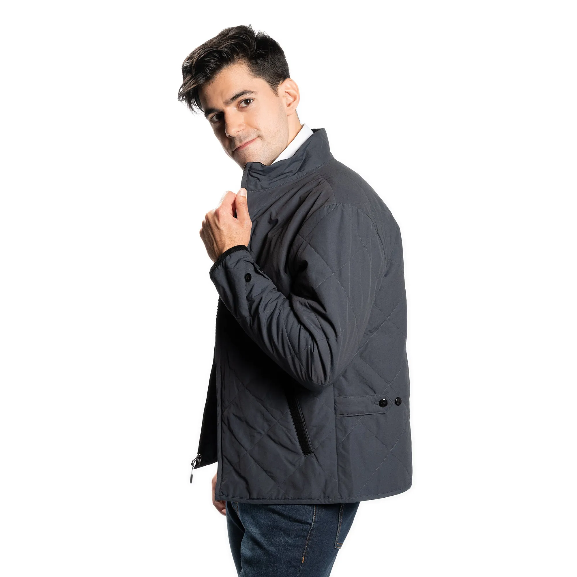 Quilted Jacket - Navy