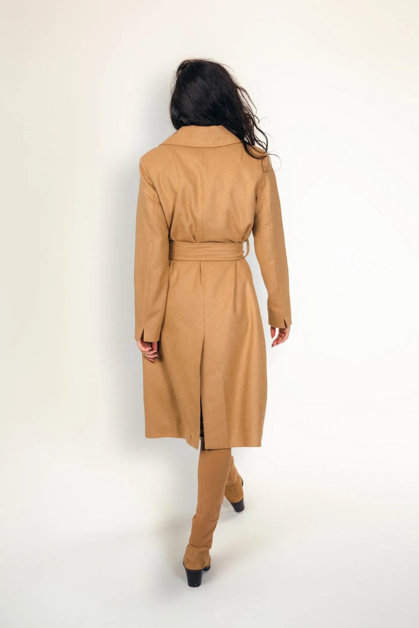 "Margot" Coat Wool Warm Coat in Camel