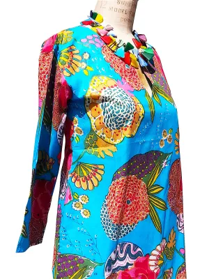 Raja Cotton Tunic Provence Turquoise