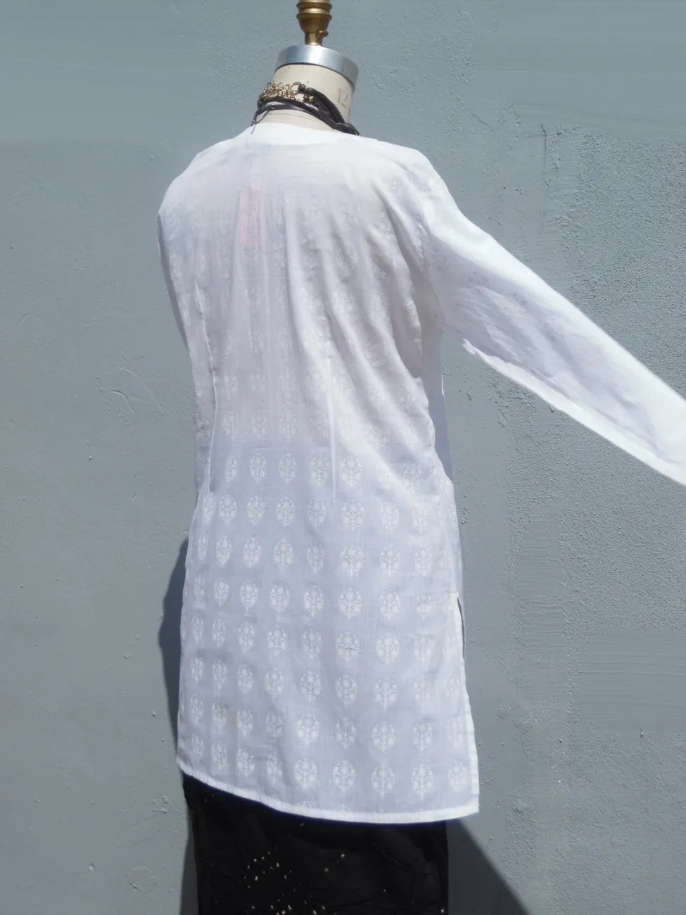 Raja Cotton Tunic White On White