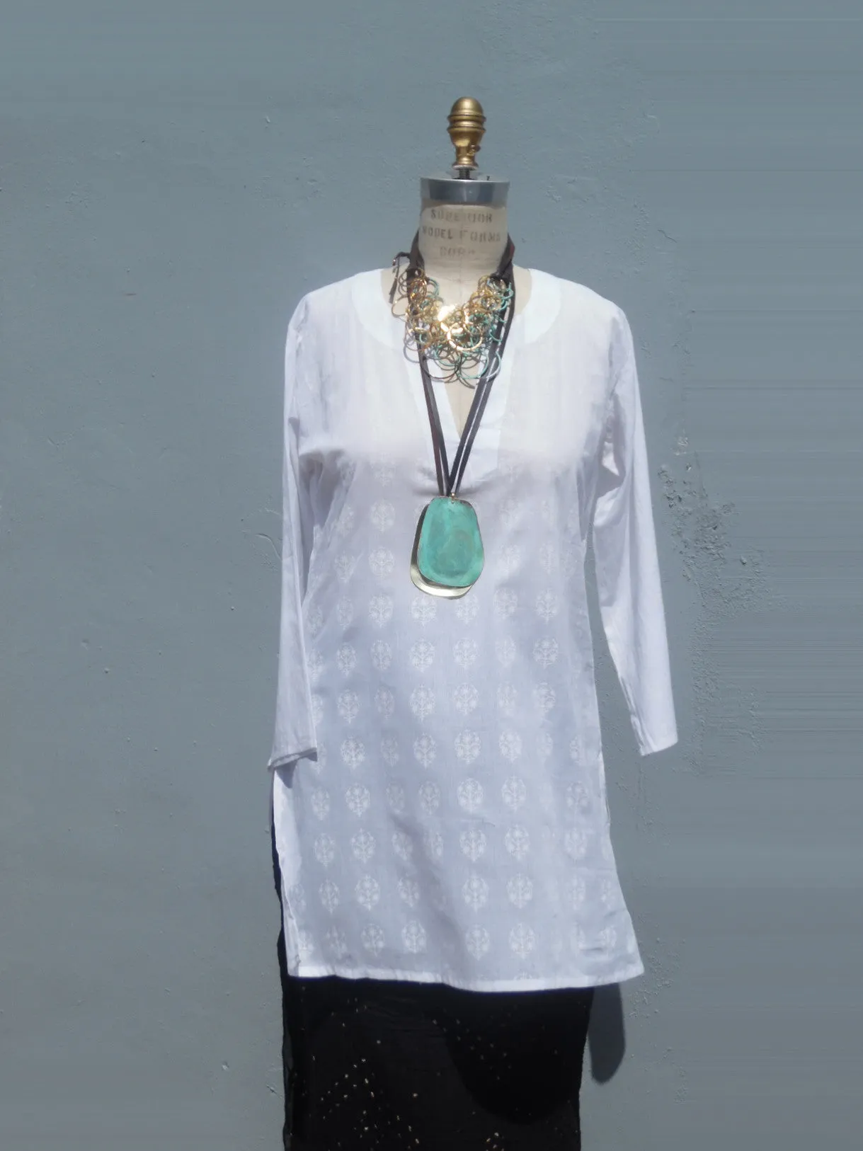 Raja Cotton Tunic White On White