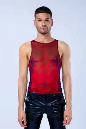 Red Ahead Male Mesh Tank Top