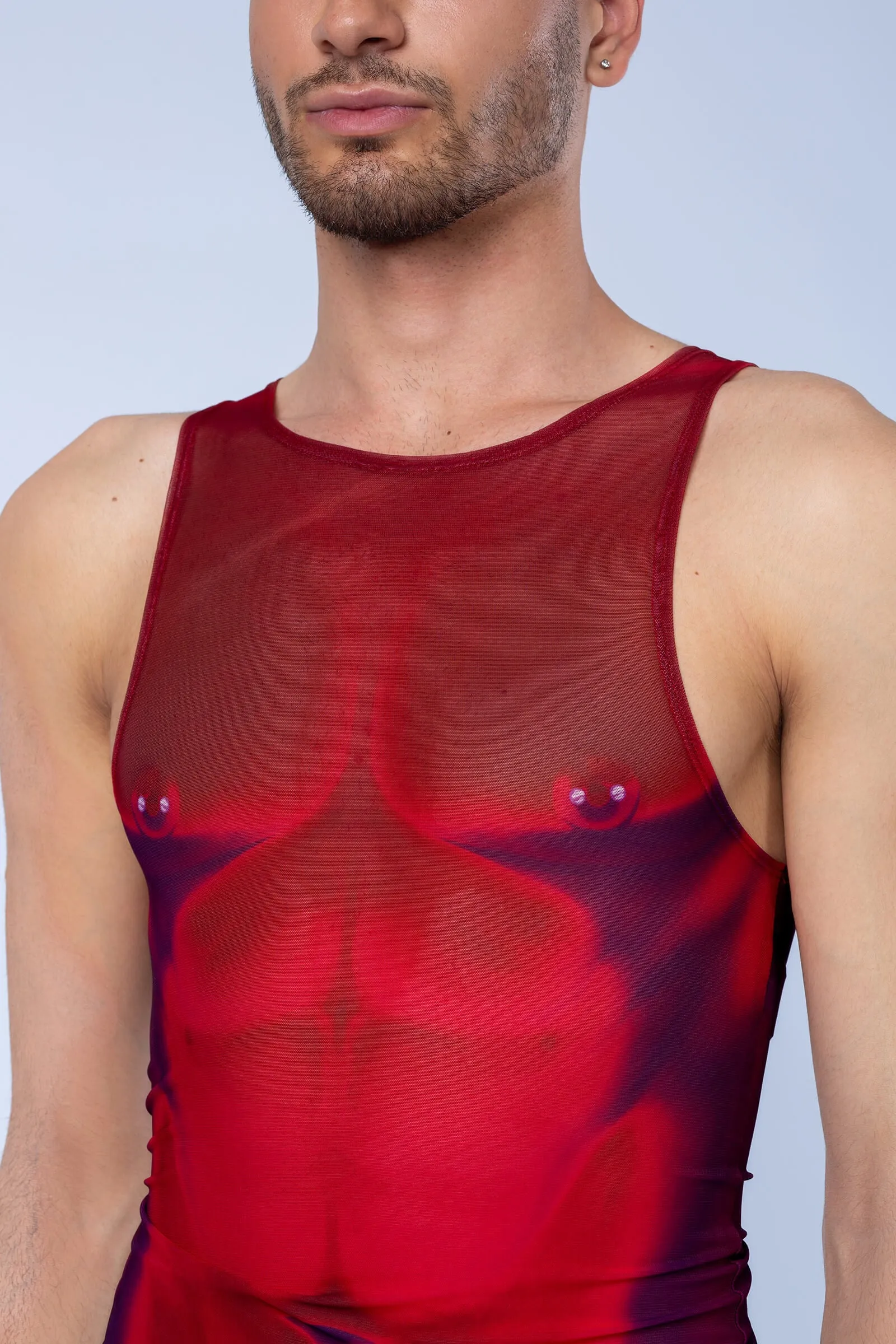 Red Ahead Male Mesh Tank Top